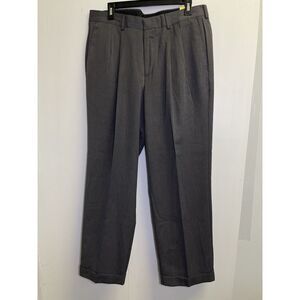 NWT Covington Sears Trousers Mens 34x30 Gray Pleated Cuffed Classic Perfect Pant